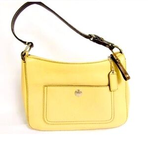 Coach Chelsea Beige Pebbled Leather Shoulder Bag 10891  11x8x3